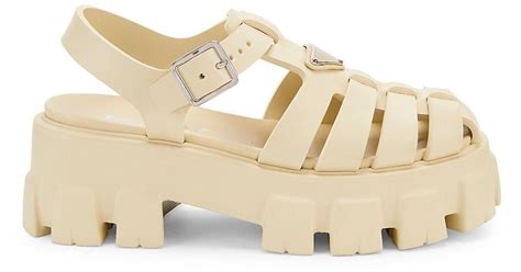 prada rubber cage platform sandals